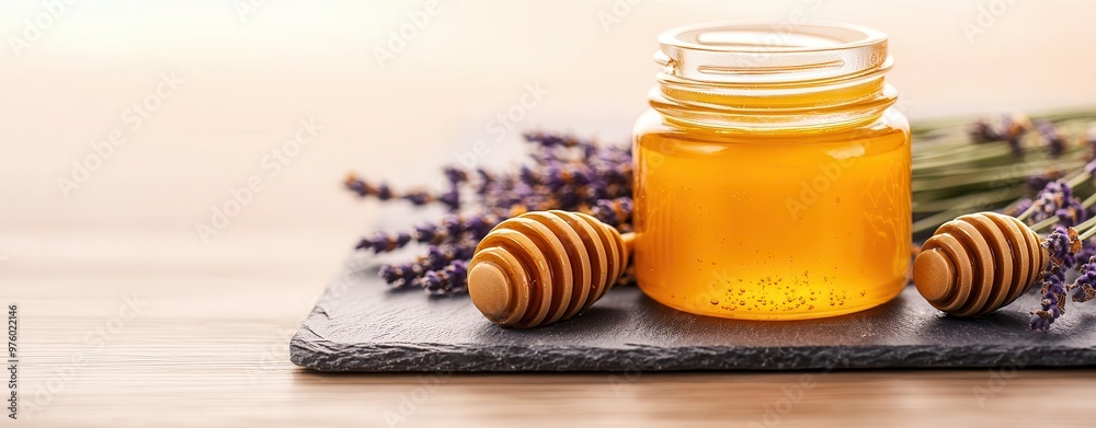 A jar of hair mask on a slate tile