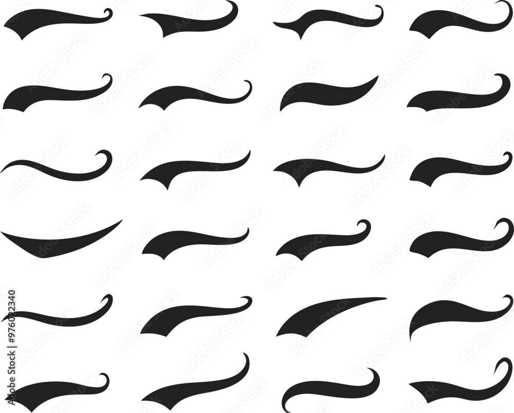 Swoosh and swash tails collection. Vector Swoosh and swash tails collection. Vector