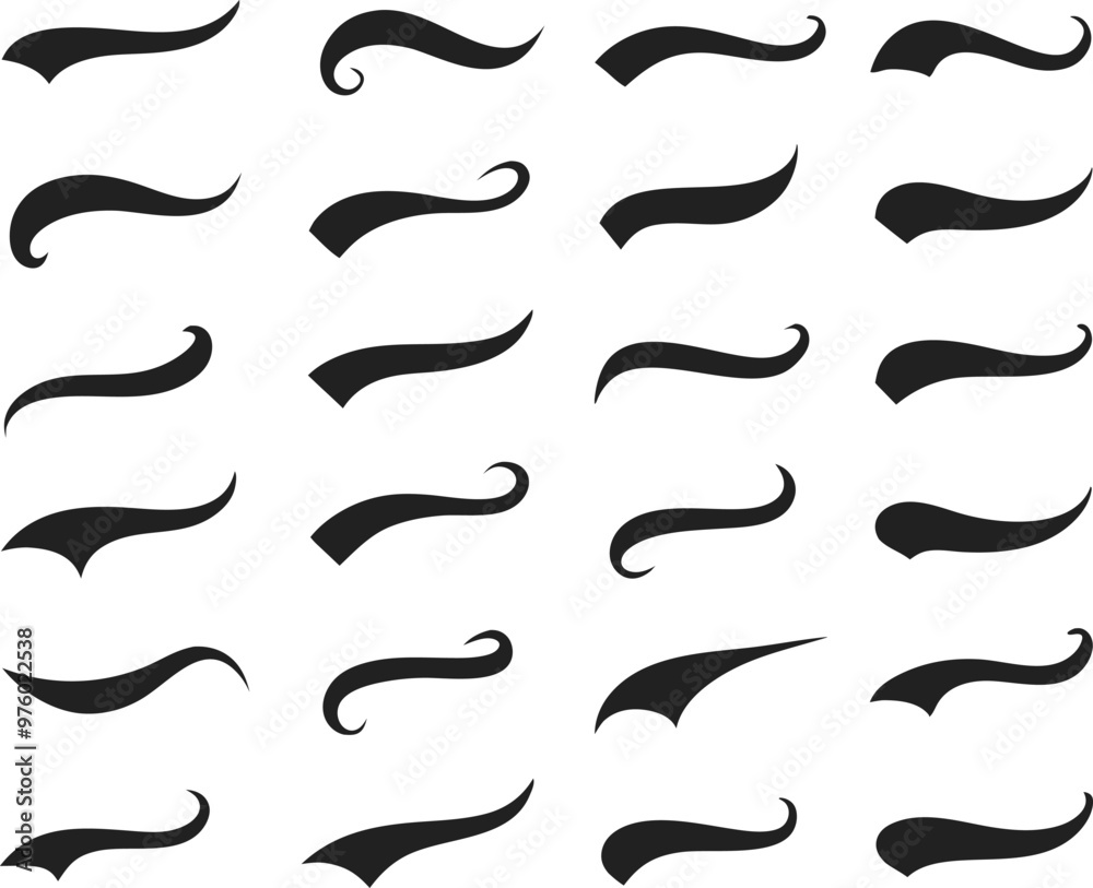 Swoosh and swash tails collection. Vector Swoosh and swash tails collection. Vector