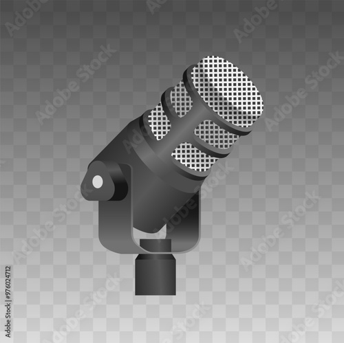 Professional Studio Microphone Icon Suitable For Audio Recording And Broadcasting Projects Featuring A Detailed Design