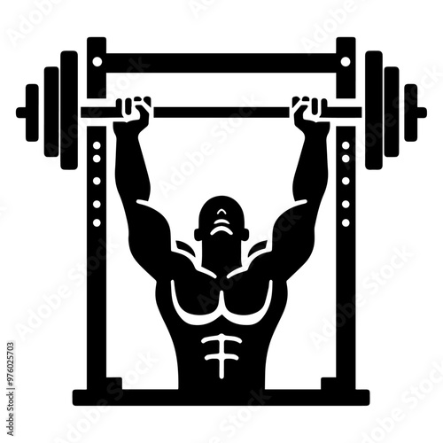 Shoulder press vector.