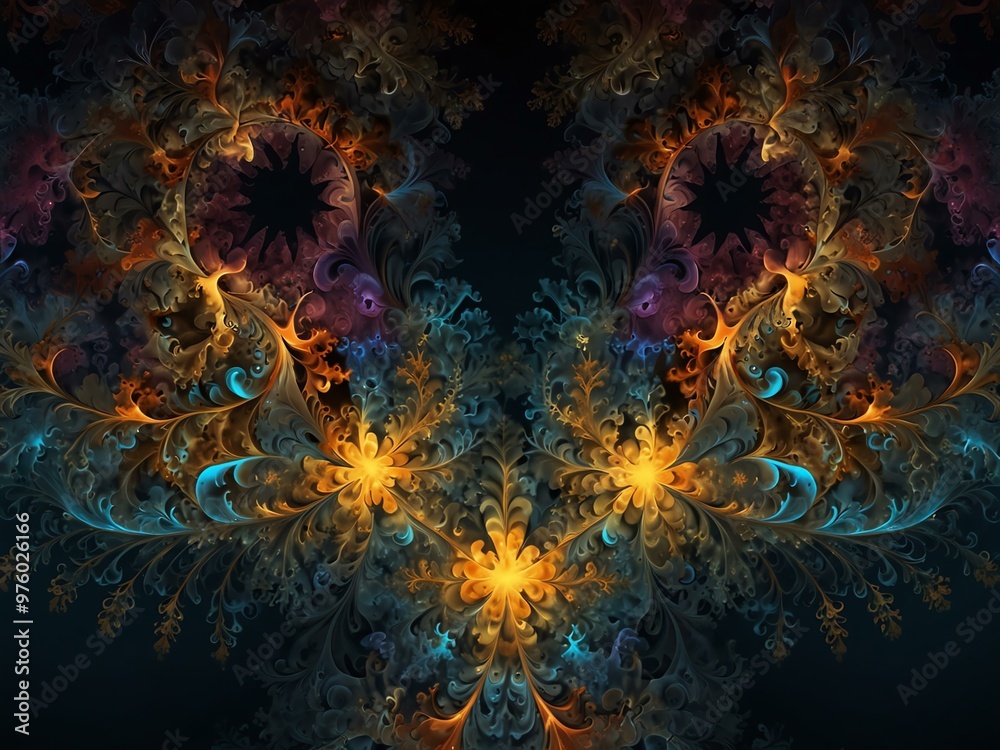 Artistic fractal imagery. Artistic fractal imagery.