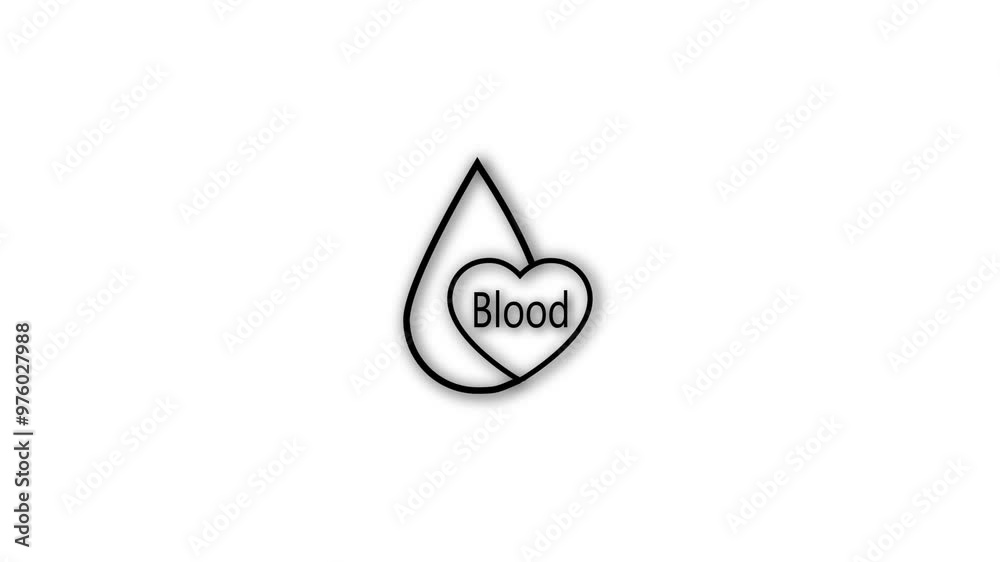 World blood donor day concept. Design with heart and typography icon,Blood Donation Concept. World blood donor day concept. Design with heart and typography icon,Blood Donation Concept.