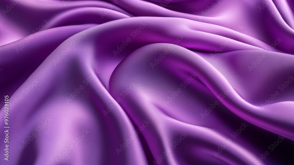 Fototapeta premium Purple silk fabric with smooth flowing texture, luxurious and elegant concept