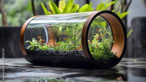 Ants Actively Build and Navigate Through a Well-Designed Formicarium in a Stylish Glass Habitat photo