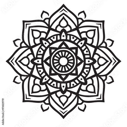 Luxury mandala with abstract floral pattern islamic design