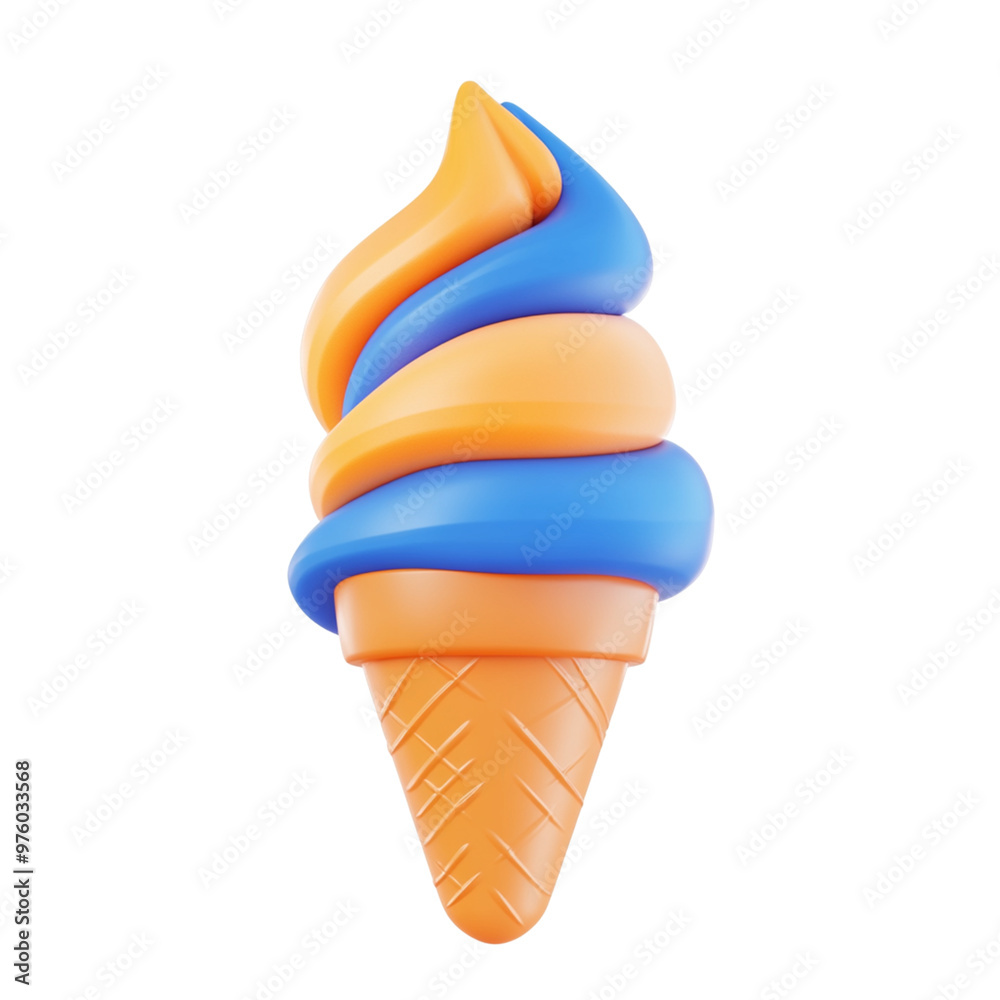 3d icon of delicious ice cream in vibrant colors for digital design 3d icon of delicious ice cream in vibrant colors for digital design