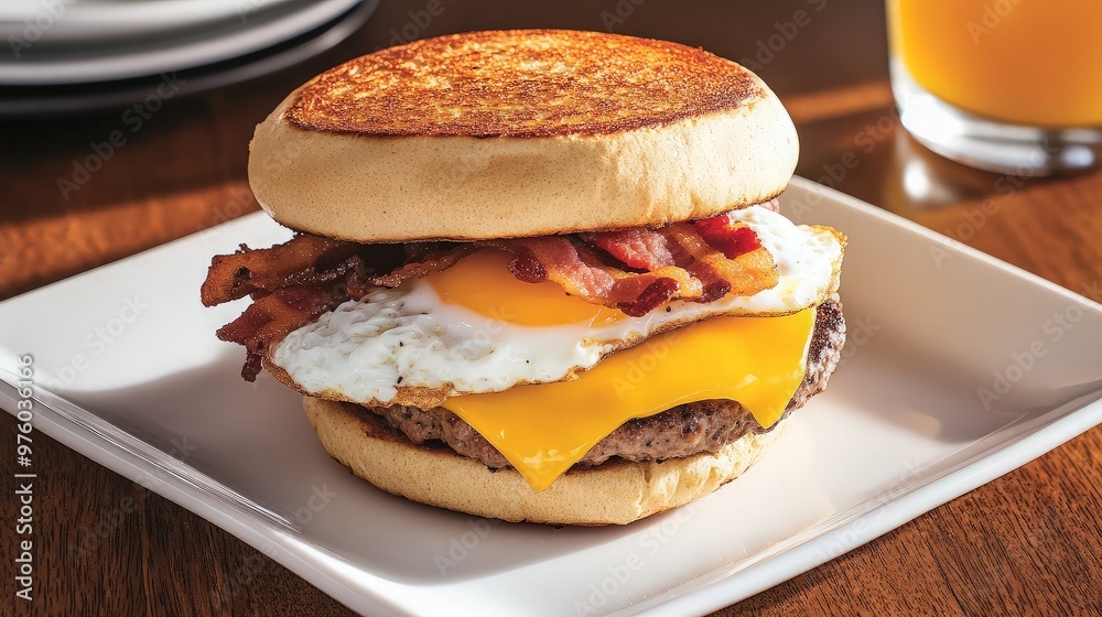 Breakfast Sandwich with Egg, Bacon and Cheese Breakfast Sandwich with Egg, Bacon and Cheese