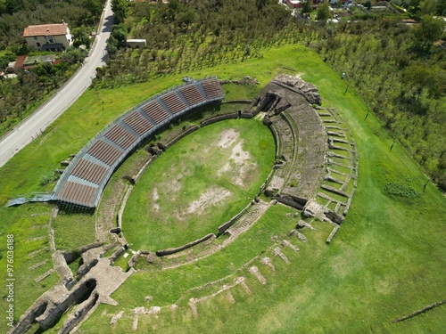 Avella's roman ruins, archeology Roman amphitheatre, italy photo