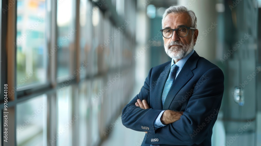 Business portrait of a senior executive standing in front of a corporate background Business portrait of a senior executive standing in front of a corporate background