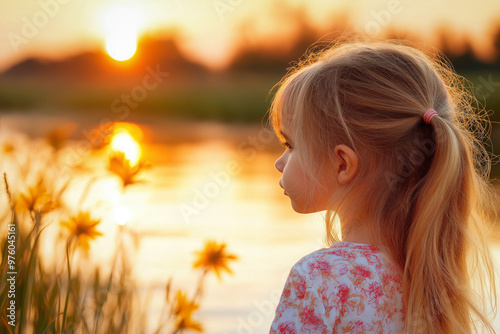 Child At Sunset