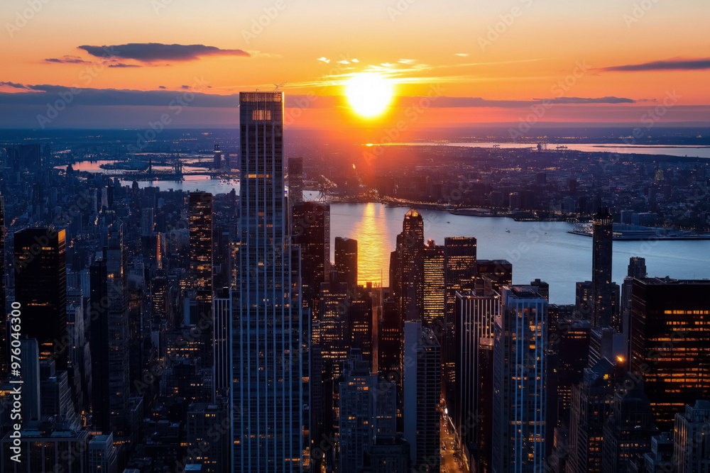 Fototapeta premium Cityscape Sunset