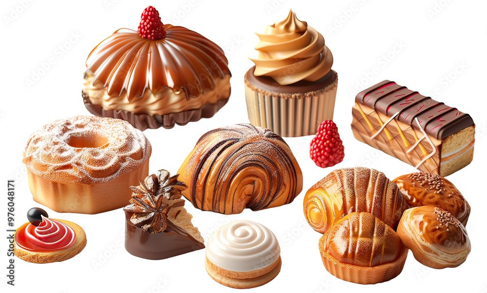Sweets Bakery Delicious Pastry cupcake Transparent Background AI Generative Sweets Bakery Delicious Pastry cupcake Transparent Background AI Generative