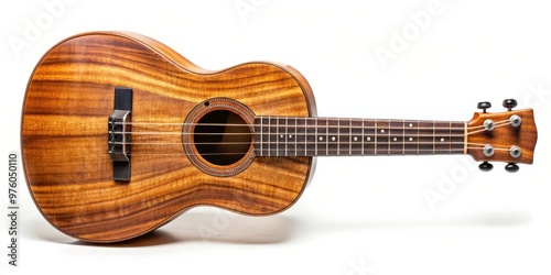 Beautiful Koa wood ukulele against white background , Koa, ukulele, music, instrument, Hawaiian, wood, acoustic