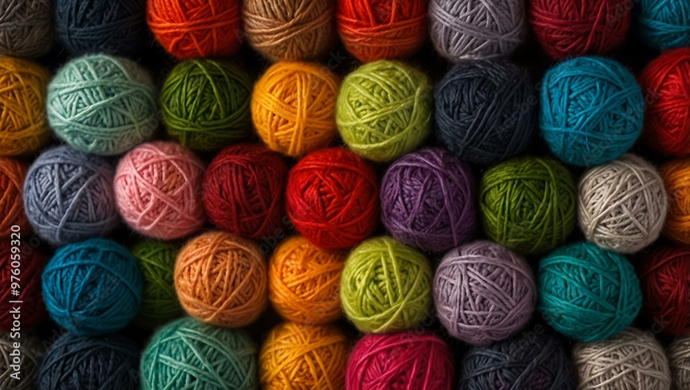 Colorful background of wool yarn balls. Colorful background of wool yarn balls.