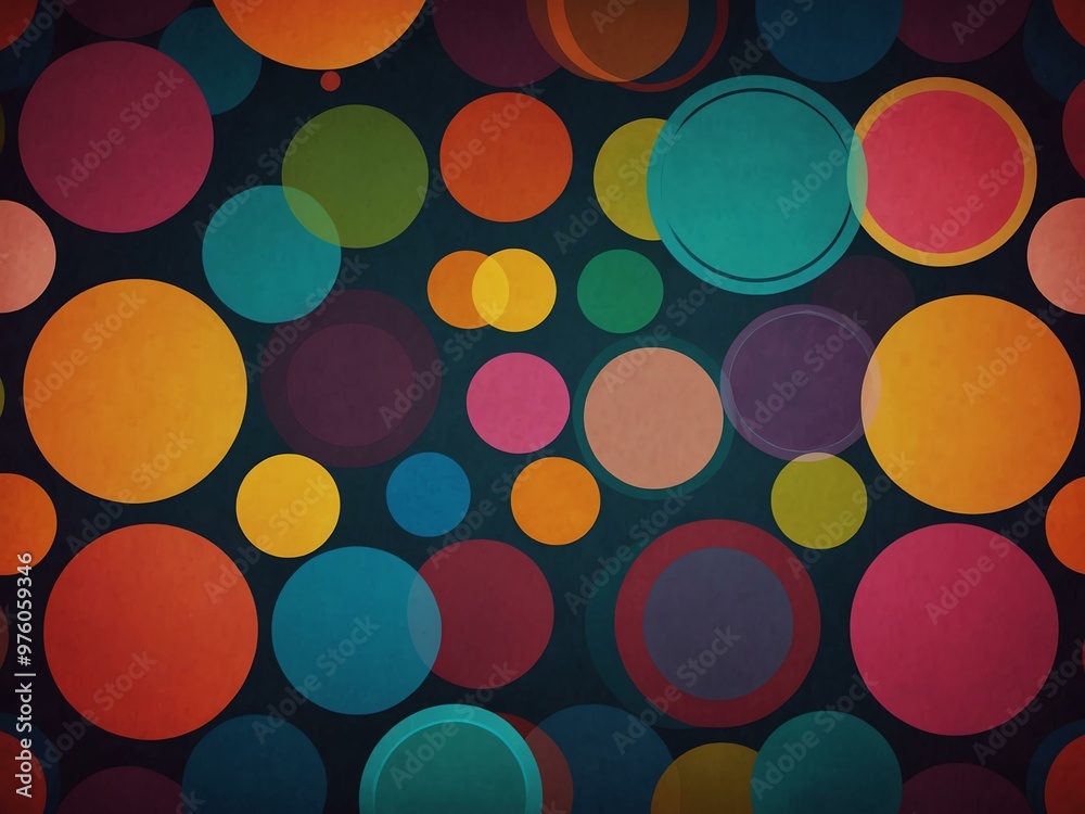 Colorful background with various circles. Colorful background with various circles.