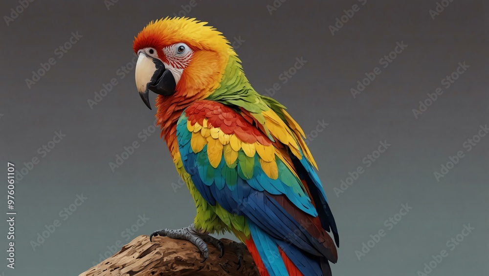 Colorful parrot illustration. Colorful parrot illustration.