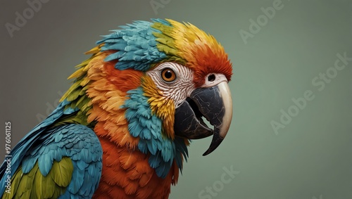 Colorful parrot illustration.