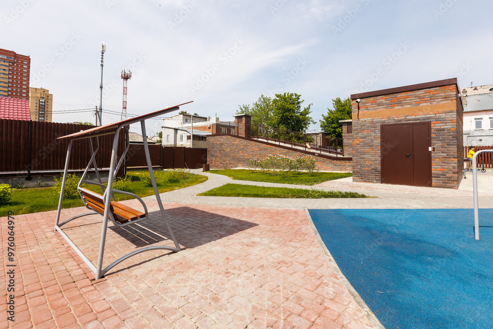 Fototapeta premium children's playground on the territory of an apartment building