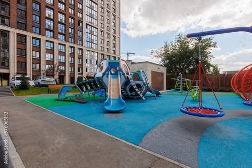 children's playground on the territory of an apartment building