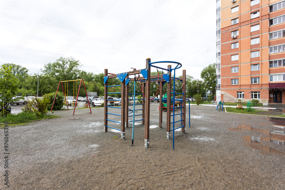 Fototapeta premium children's playground on the territory of an apartment building