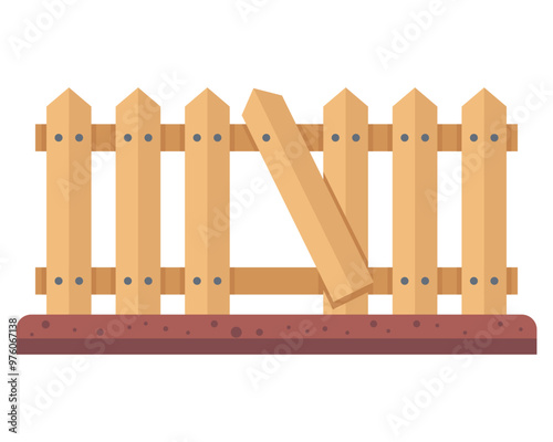 hole in a wooden fence. secret passage to a private plot