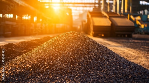 A close-up shot of a pile of industrial mineral resource, highlighting its rough texture and the importance of raw materials in various industries.