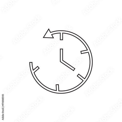 History icon vector isolated on white background. History vector icon