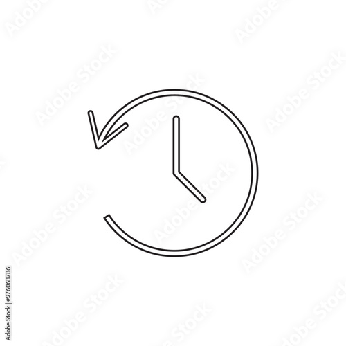 History icon vector isolated on white background. History vector icon