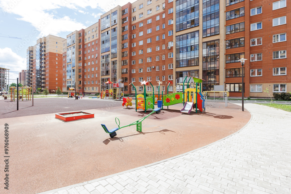 children's playground on the territory of an apartment building children's playground on the territory of an apartment building