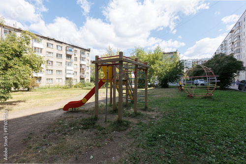 children's playground on the territory of an apartment building