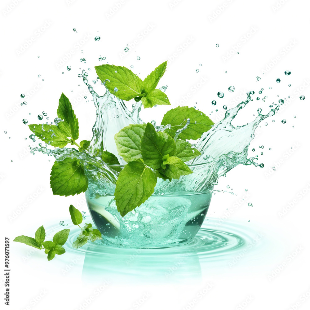 fresh mint in glass fresh mint in glass