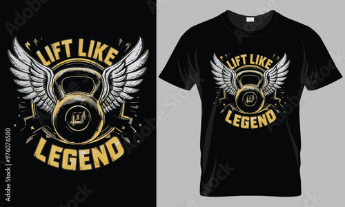 Lift Like Legend - Fitness typography vector T-shirt design. motivational and inscription quotes.
perfect for print item and bags, posters, cards. isolated on black background
