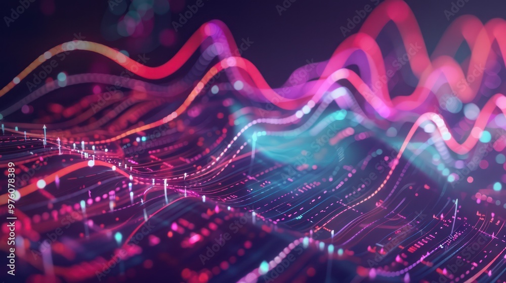 Obraz premium Abstract Digital Landscape
