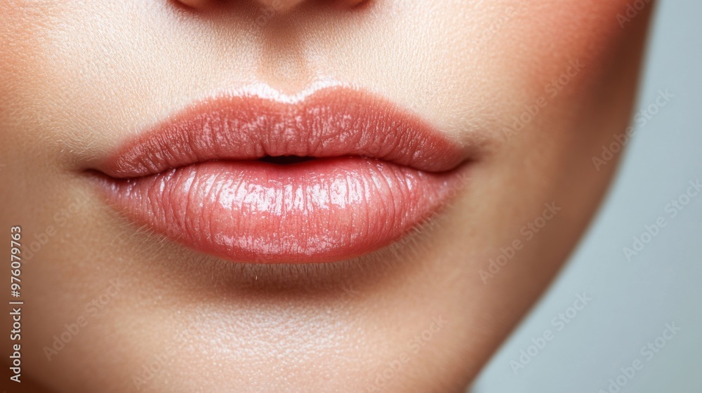 Lip Botox injections concept. Young woman getting beauty injection in her lips, doctors hand in gloves holding syringe with filler next to woman mouth. Banner background beauty procedure design Lip Botox injections concept. Young woman getting beauty injection in her lips, doctors hand in gloves holding syringe with filler next to woman mouth. Banner background beauty procedure design