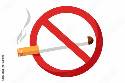 A vector illustration of no smoking symbol