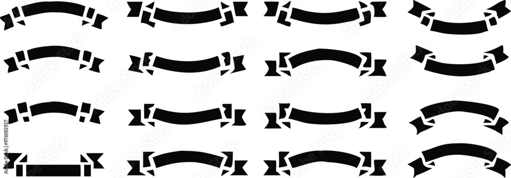 Ribbon banner set. Simple ribbons. Vector illustration Ribbon banner set. Simple ribbons. Vector illustration