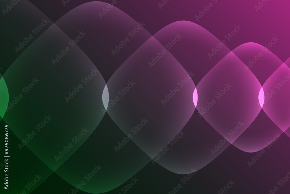 Pink green color gradient background with transparent rounded squares ...