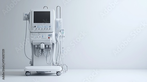 dialysis machine on white background. 