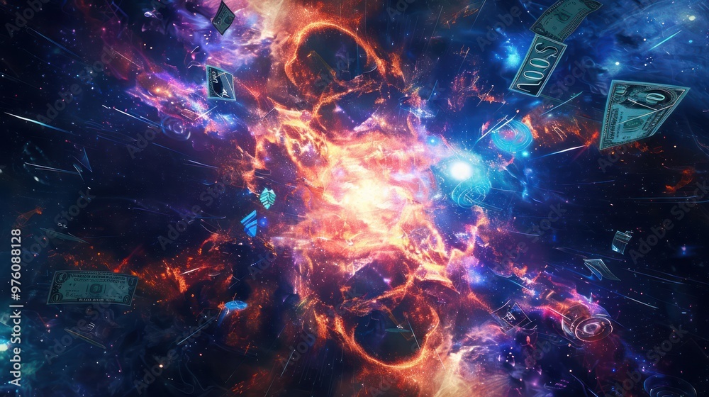 Abstract Space with Floating Money