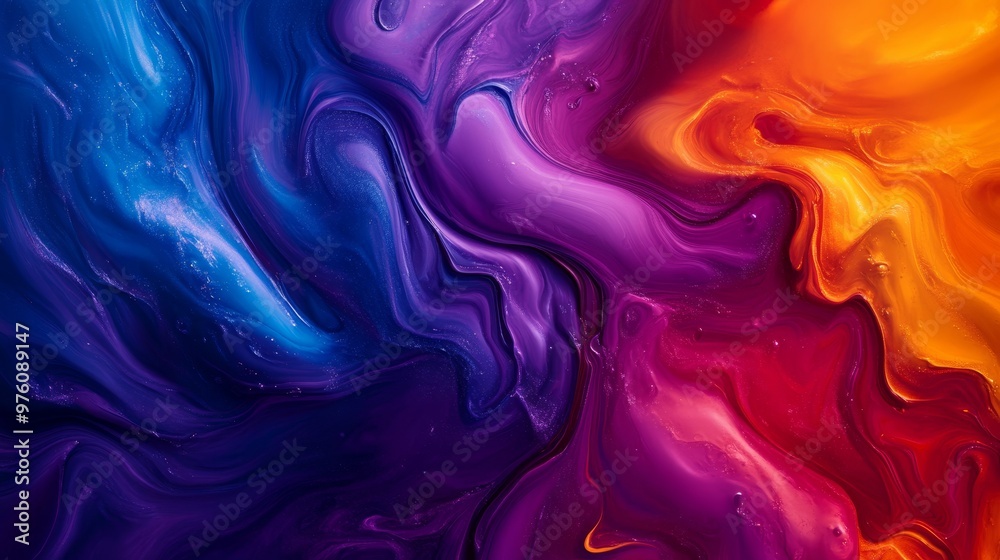 Abstract Swirls of Blue, Purple, Orange and Red Paint, a vibrant and dynamic image symbolizing energy, flow, creativity, passion, and abstract art. Abstract Swirls of Blue, Purple, Orange and Red Paint, a vibrant and dynamic image symbolizing energy, flow, creativity, passion, and abstract art.