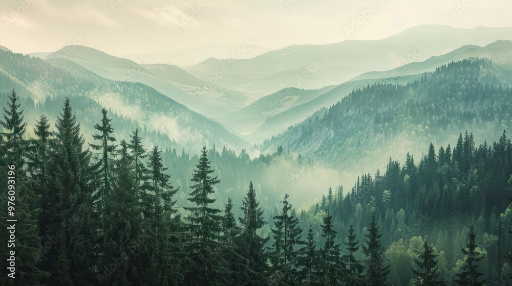 Misty Mountain Landscape Misty Mountain Landscape
