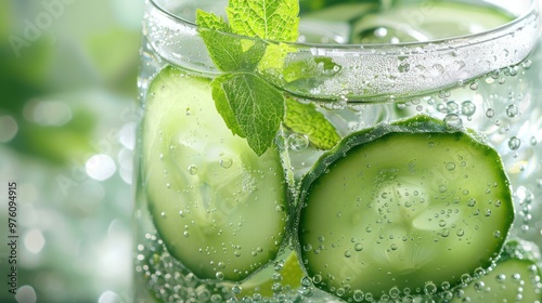 Refreshing Cucumber and Mint Infused Water