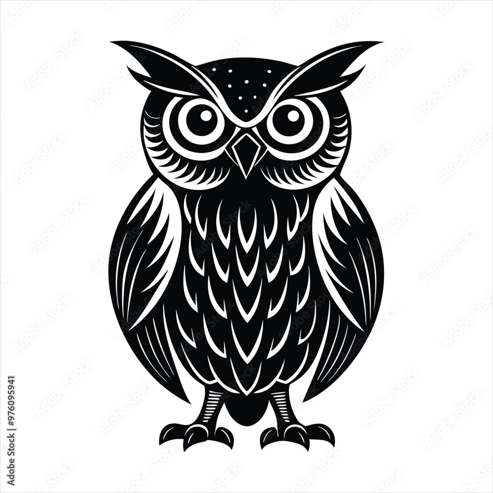 Obraz premium Owl silhouette vector