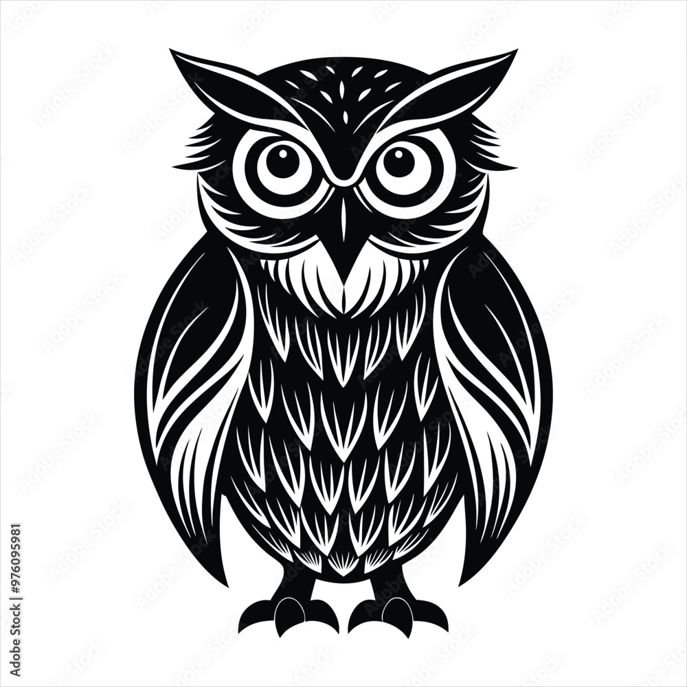 Owl silhouette vector Owl silhouette vector