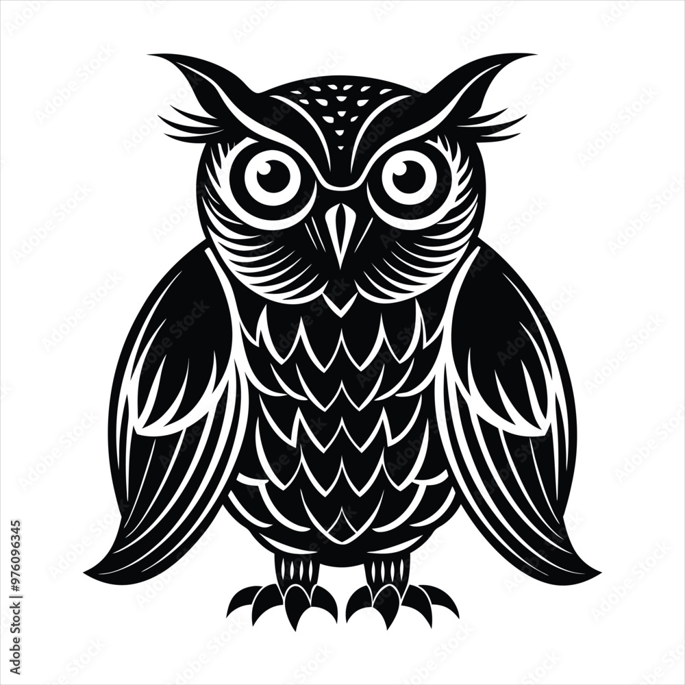 Owl silhouette vector Owl silhouette vector