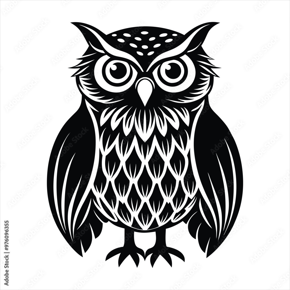 Owl silhouette vector