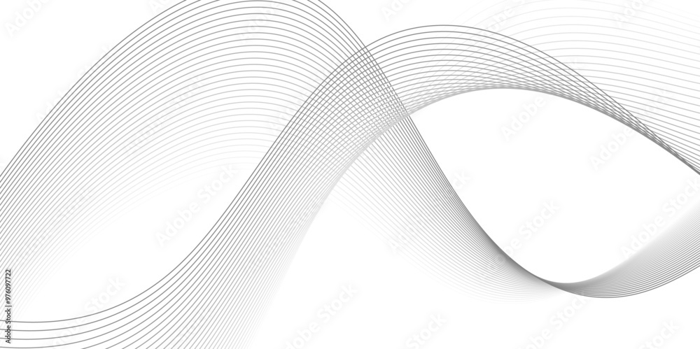 Wave with lines created using blend tool. Curved wavy line. Digital frequency track equalizer. Abstract colorfull wave element for design Stylized line art background.Vector illustration. Wave with lines created using blend tool. Curved wavy line. Digital frequency track equalizer. Abstract colorfull wave element for design Stylized line art background.Vector illustration.
