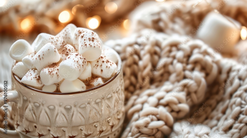 Cozy Winter Drink with Marshmallows Cozy Winter Drink with Marshmallows