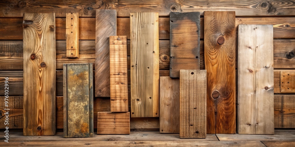 A collection of rustic wooden boards for various DIY projects and crafts A collection of rustic wooden boards for various DIY projects and crafts